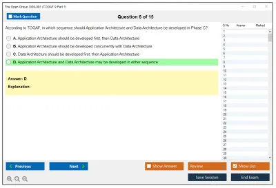 The Open Group OG0-091 TOGAF 9 Part 1 Practice test exam simulator test engine exam Prep practice test questions answers Image 6