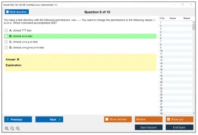 Novell 050-720 SUSE Certified Linux Administrator 11 Practice test exam simulator test engine exam Prep practice test questions answers Image 8