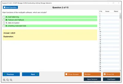 Huawei H13-621 HCNP-Storage-CUSN(Constructing Unifying Storage Network) Practice test exam simulator test engine exam Prep practice test questions answers Image 2