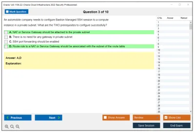 Oracle 1z0-1104-22 Oracle Cloud Infrastructure 2022 Security Professional Practice test exam simulator test engine exam Prep practice test questions answers Image 3