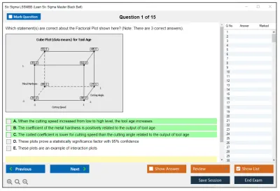 Six Sigma LSSMBB Lean Six Sigma Master Black Belt Practice test exam simulator test engine exam Prep practice test questions answers Image 1