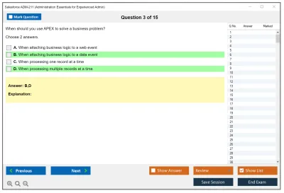 Salesforce ADM-211 Administration Essentials for Experienced Admin Practice test exam simulator test engine exam Prep practice test questions answers Image 3