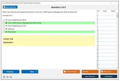 Cisco 650-293 TelePresence Video Sales Engineer for Express Practice test exam simulator test engine exam Prep practice test questions answers Image 2