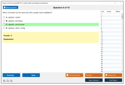 Oracle 1z0-238 Oracle EBS R12: Install, Patch and Maintain Applications Practice test exam simulator test engine exam Prep practice test questions answers Image 9