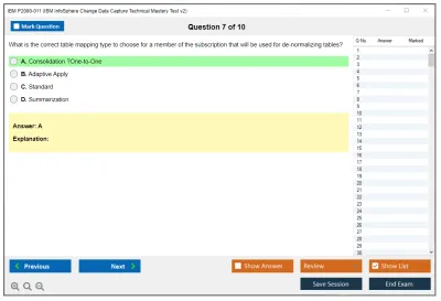 IBM P2090-011 IBM InfoSphere Change Data Capture Technical Mastery Test v2 Practice test exam simulator test engine exam Prep practice test questions answers Image 7