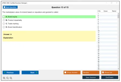 APBM CBM Certified Business Manager Practice test exam simulator test engine exam Prep practice test questions answers Image 13