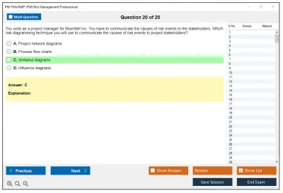 PMI PMI-RMP PMI Risk Management Professional (PMI-RMP) Exam Practice test exam simulator test engine exam Prep practice test questions answers Image 20