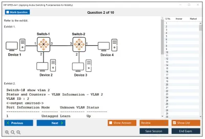 HP HPE6-A41 Applying Aruba Switching Fundamentals for Mobility Practice test exam simulator test engine exam Prep practice test questions answers Image 2