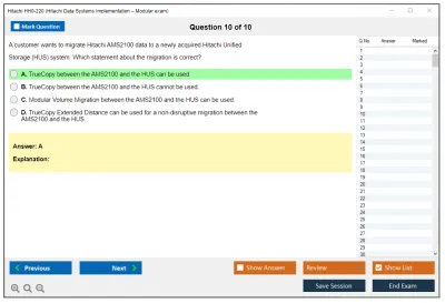 Hitachi HH0-220 Hitachi Data Systems Implementation – Modular exam Practice test exam simulator test engine exam Prep practice test questions answers Image 10