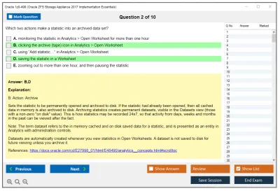 Oracle 1z0-499 Oracle ZFS Storage Appliance 2017 Implementation Essentials Practice test exam simulator test engine exam Prep practice test questions answers Image 2