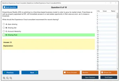 Salesforce Experience-Cloud-Consultant Salesforce Certified Experience Cloud Consultant Practice test exam simulator test engine exam Prep practice test questions answers Image 8
