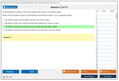 Nutanix NCP-MCI-5.15 Nutanix Certified Professional - Multi cloud Infrastructure (NCP-MCI 5.15) Practice test exam simulator test engine exam Prep practice test questions answers Image 13