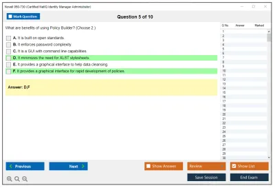 Novell 050-730 Certified NetIQ Identity Manager Administrator Practice test exam simulator test engine exam Prep practice test questions answers Image 5