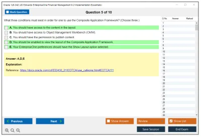 Oracle 1z0-342 JD Edwards EnterpriseOne Financial Management 9.2 Implementation Essentials Practice test exam simulator test engine exam Prep practice test questions answers Image 5