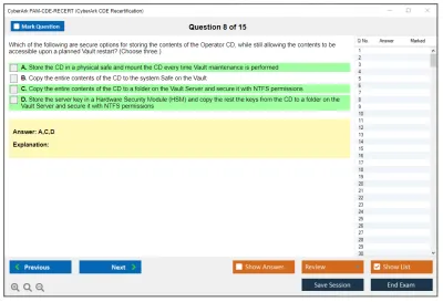 CyberArk PAM-CDE-RECERT CyberArk CDE Recertification Practice test exam simulator test engine exam Prep practice test questions answers Image 8