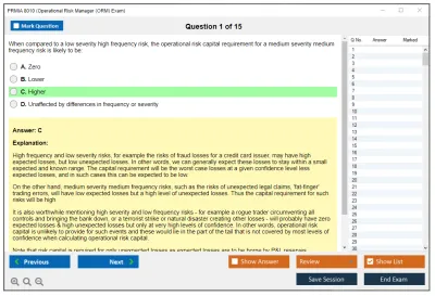 PRMIA 8010 Operational Risk Manager (ORM) Exam Practice test exam simulator test engine exam Prep practice test questions answers Image 1