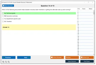 ECCouncil 312-76 Disaster Recovery Professional Practice Test Practice test exam simulator test engine exam Prep practice test questions answers Image 14