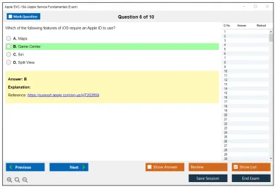 Apple SVC-19A Apple Service Fundamentals Exam Practice test exam simulator test engine exam Prep practice test questions answers Image 6