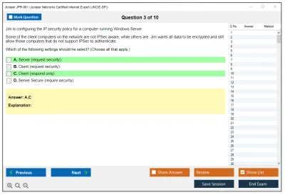 Juniper JPR-961 Juniper Networks Certified Internet Expert (JNCIE-SP) Practice test exam simulator test engine exam Prep practice test questions answers Image 3