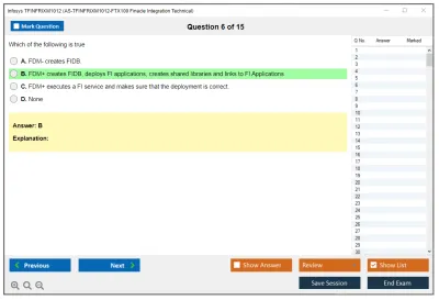 Infosys TFINFRIXM1012 AS-TFINFRIXM1012-FTX100 Finacle Integration Technical Practice test exam simulator test engine exam Prep practice test questions answers Image 6