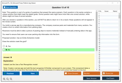 Microsoft PL-100 Microsoft Power Platform App Maker Practice test exam simulator test engine exam Prep practice test questions answers Image 13