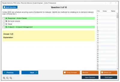 Palo Alto Networks PSE-Cortex Palo Alto Networks System Engineer - Cortex Professional Practice test exam simulator test engine exam Prep practice test questions answers Image 3