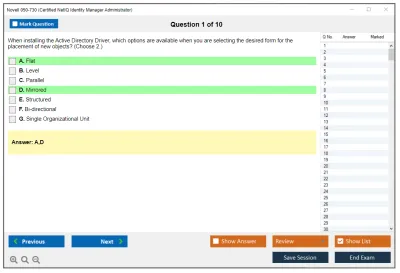 Novell 050-730 Certified NetIQ Identity Manager Administrator Practice test exam simulator test engine exam Prep practice test questions answers Image 1