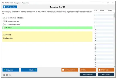 PMI PfMP Portfolio Management Professional (PfMP) Practice test exam simulator test engine exam Prep practice test questions answers Image 5