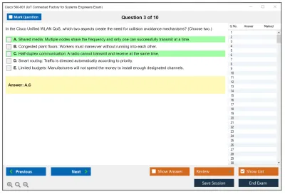 Cisco 500-801 IoT Connected Factory for Systems Engineers Exam Practice test exam simulator test engine exam Prep practice test questions answers Image 3
