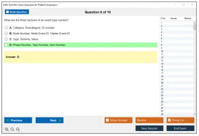 EMC E20-655 Isilon Specialist for Platform Engineers Practice test exam simulator test engine exam Prep practice test questions answers Image 8