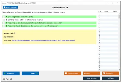 Veeam VMCE_V9 VEEAM Certified Engineer (VMCE9) Practice test exam simulator test engine exam Prep practice test questions answers Image 6