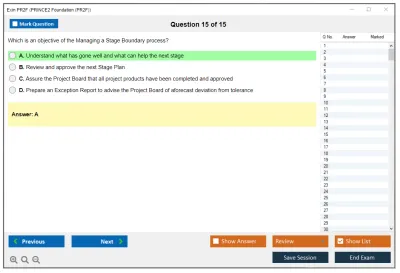 Exin PR2F PRINCE2 Foundation (PR2F) Practice test exam simulator test engine exam Prep practice test questions answers Image 15