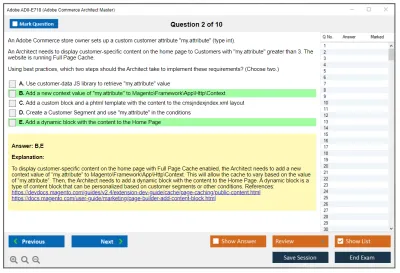 Adobe AD0-E718 Adobe Commerce Architect Master Practice test exam simulator test engine exam Prep practice test questions answers Image 2