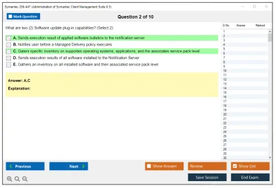 Symantec 250-447 Administration of Symantec Client Management Suite 8.5 Practice test exam simulator test engine exam Prep practice test questions answers Image 2