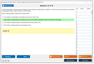 Pegasystems PEGAPCSSA87V1 Pega Certified Senior System Architect (PCSSA) 87V1 Practice test exam simulator test engine exam Prep practice test questions answers Image 10
