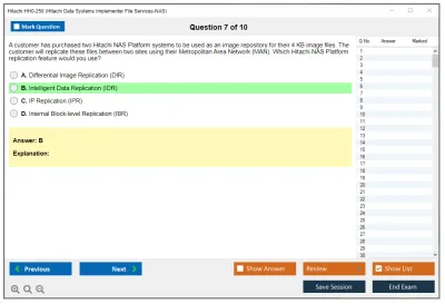 Hitachi HH0-250 Hitachi Data Systems Implementer File Services-NAS Practice test exam simulator test engine exam Prep practice test questions answers Image 7