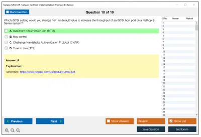 Netapp NS0-515 NetApp Certified Implementation Engineer-E-Series Practice test exam simulator test engine exam Prep practice test questions answers Image 10