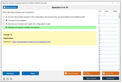 HashiCorp Terraform-Associate HashiCorp Certified: Terraform Associate Practice test exam simulator test engine exam Prep practice test questions answers Image 9