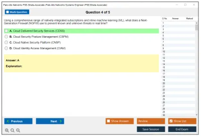 Palo Alto Networks PSE-Strata-Associate Palo Alto Networks Systems Engineer (PSE) - Strata Associate Practice test exam simulator test engine exam Prep practice test questions answers Image 4