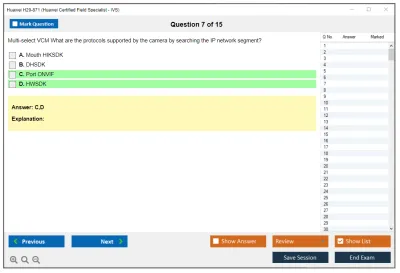 Huawei H20-871 Huawei Certified Field Specialist - IVS Practice test exam simulator test engine exam Prep practice test questions answers Image 7