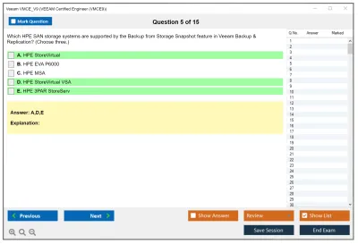 Veeam VMCE_V9 VEEAM Certified Engineer (VMCE9) Practice test exam simulator test engine exam Prep practice test questions answers Image 5