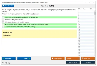 Magento Magento-2-Certified-Solution-Specialist Magento 2 Certified Solution Specialist Exam Practice test exam simulator test engine exam Prep practice test questions answers Image 3