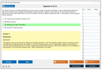 CIPS L4M6 Supplier Relationships Practice test exam simulator test engine exam Prep practice test questions answers Image 8