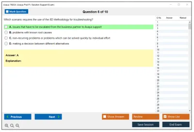 Avaya 7693X Avaya Pod Fx Solution Support Exam Practice test exam simulator test engine exam Prep practice test questions answers Image 6