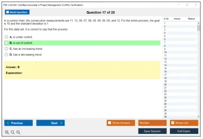 PMI CA0-001 Certified Associate in Project Management (CAPM) Certification Practice test exam simulator test engine exam Prep practice test questions answers Image 17