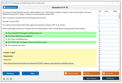 Microsoft 70-413 Designing and Implementing a Server Infrastructure Practice test exam simulator test engine exam Prep practice test questions answers Image 9