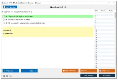 Blockchain CBDE BTA Certified Blockchain Developer - Ethereum Practice test exam simulator test engine exam Prep practice test questions answers Image 5