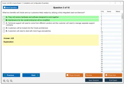 Oracle 1z0-580 Oracle Solaris 11 Installation and Configuration Essentials Practice test exam simulator test engine exam Prep practice test questions answers Image 3