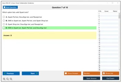 Cisco 500-301 Cisco Cloud Collaboration Solutions Practice test exam simulator test engine exam Prep practice test questions answers Image 7