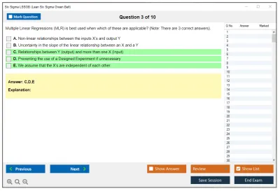 Six Sigma LSSGB Lean Six Sigma Green Belt Practice test exam simulator test engine exam Prep practice test questions answers Image 3